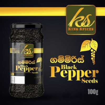 Black Pepper whole Peppercorns Ceylon spices Sun dried Natural sri lanka. 100g