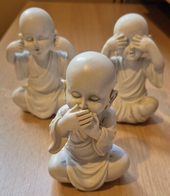 Monks - Hear No Evil, See No Evil, Speak No Evil - Höhe 10 cm - Resin