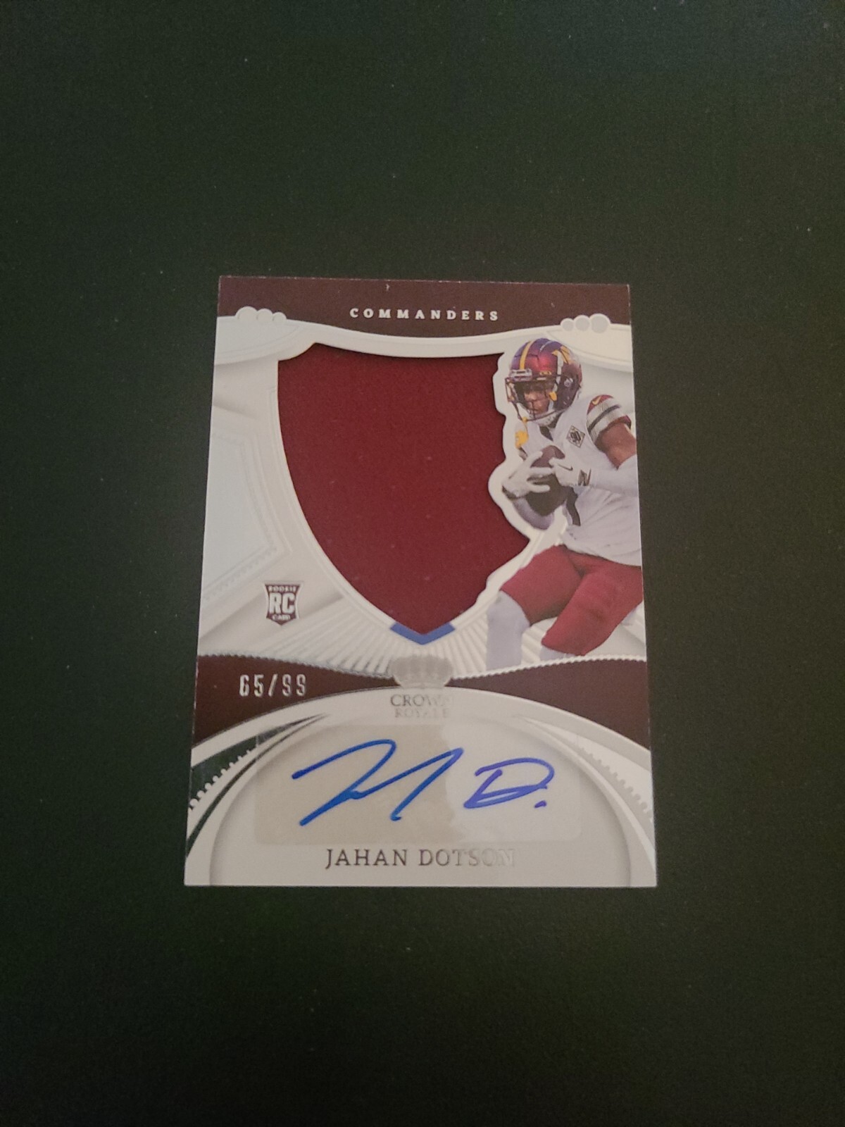 2022 Panini Chronicles Crown Royale Rookie Rpa Jahan Dotson 65/99. Wow