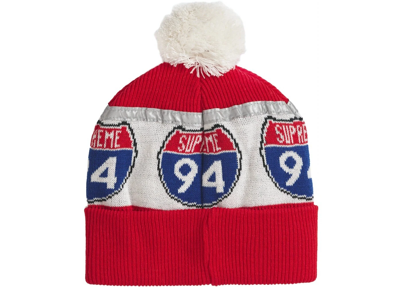 Supreme Interstate I 94 Reflective Beanie, ROUGE, O/S, FW22, neuf dans son sac, DEADSTOCK
