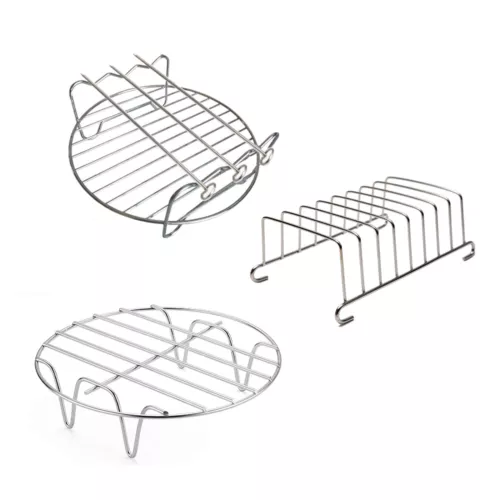 Air Fryer Rack Air Fryer Accessories 6'' Set of 3 Multipurpose Double Layer R...