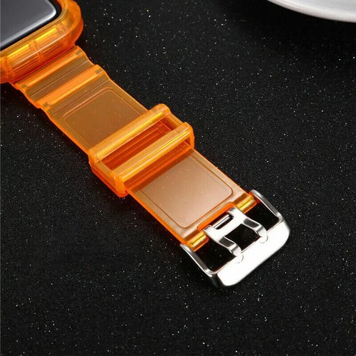 Bracelet montre sport silicone TPU pour Apple Watch Series 10/9/8/7/6/5/SE/Ultra - Photo 8 sur 20