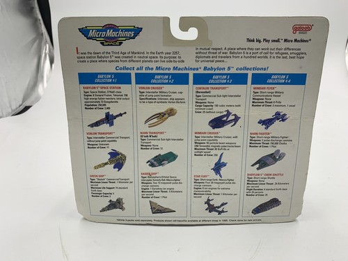 1994 GALOOB MICRO MACHINES #3 BABYLON 5 • NEW IN PACKAGE! - Picture 3 of 4