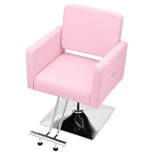 Pink Hydraulic Barber Chair Ladies Hair Spa Salon Styling Beauty with Back Cover - Picture 18 of 22