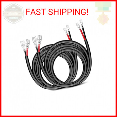 Nilight 2PCS 16 AWG 10 Feet Wiring Harness Extension Kit for LED Work Light Bar 