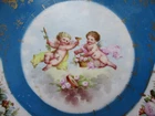 Very Beautiful Dish XIX Th Porcelain Angel Flowers Multi Brand Of Sevres