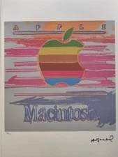 Andy Warhol Signed Lithograph - Appple Macintosh - Certificate Leo Castelli