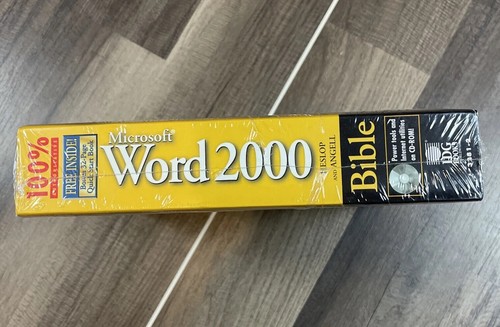 MICROSOFT WORD 2000 BIBLE BOOK W/Quick Start 32 PAGE BOOK AND CD-ROM RARE FIND - Picture 2 of 6
