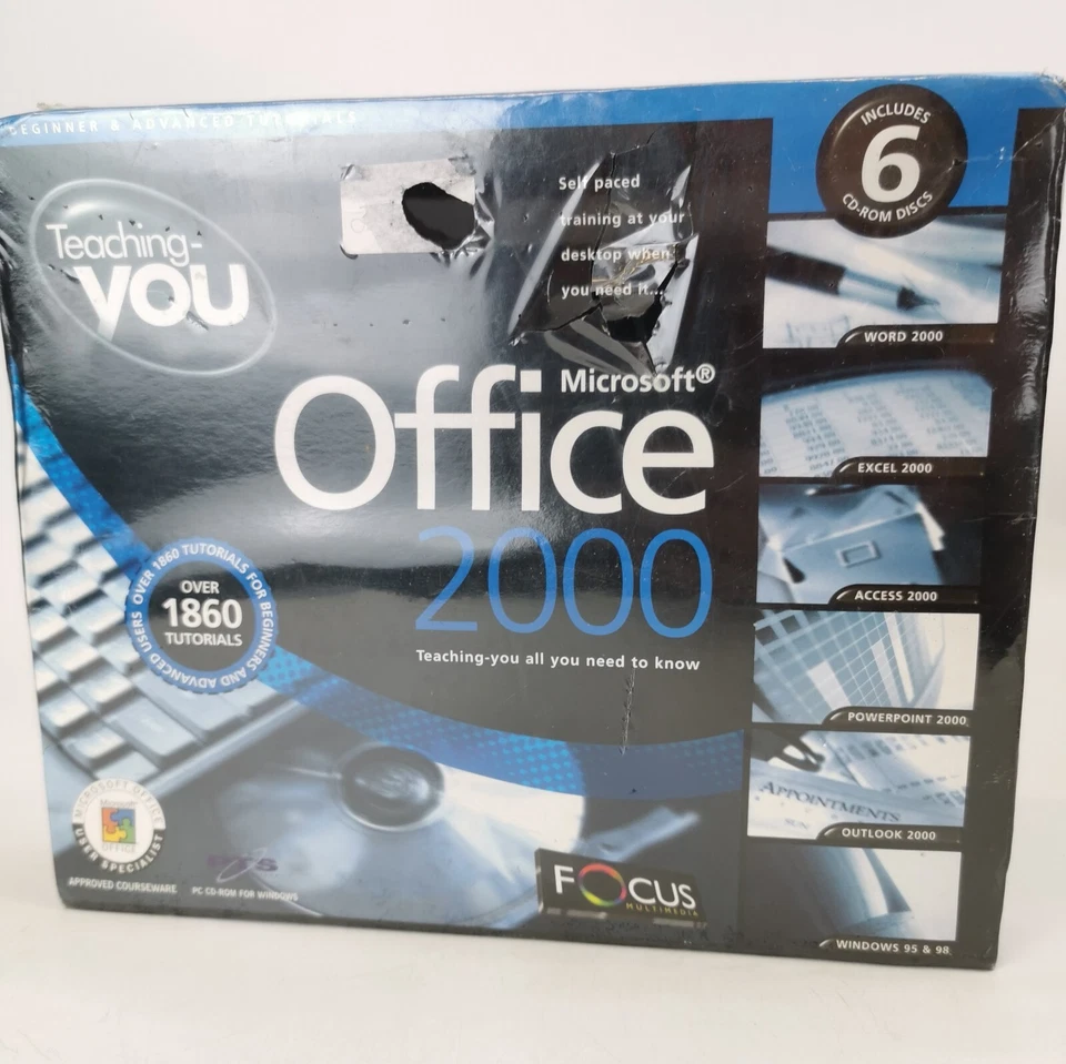 Vintage Teaching You Microsoft Office 2000 Sealed PC CD Rom Win 95/98 - Image 3 of 4