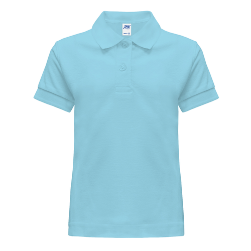 POLO T-SHIRT MAGLIETTA DIVISA SCOLASTICA CELESTE SKY MANICHE CORTE 1/14  ANNI | eBay