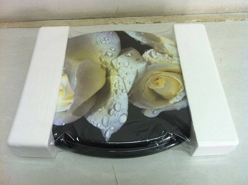 Designer Novelty Printed MDF Toilet Seat White Rose & Dolphin Designs - 第 8/9 張圖片