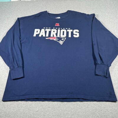 New England Patriots Shirt Adult Extra Extra Large Navy Blue Football NFL Mens