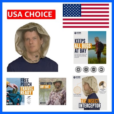 2-Pack Mosquito Bug Nets - Eco-Conscious Head Protection for Outdoor Adventures