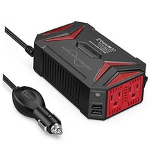 300Watt Pure Sine Wave Power Inverter Car Adapter DC 12V to AC 110V with Black
