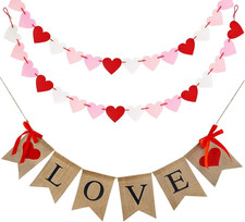 Valentines Decor, Valentines Decorations Burlap Banner, Be Mine Hanging Banner w
