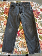 Vintage Levi's 550 Jeans Mens 34x32 Black Relaxed Fit Made In USA Red Tab Denim