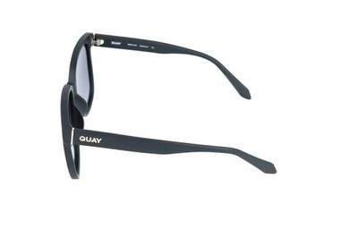 Quay Wide Awake Black Square Polarized Sunglasses 59-16-145 