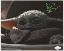John Rosengrant The Mandalorian Baby Yoda Signed 8x10 Photo ACOA