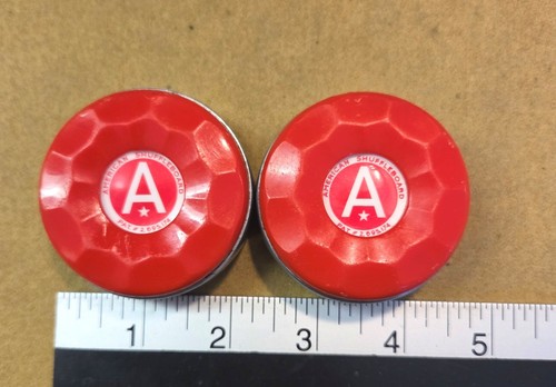 American shuffleboard large replacement pucks - 2 red pucks for 1 price