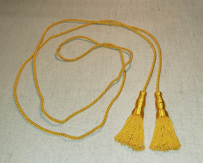 PRIEST MONK VESTMENT ROPE CINCTURE CORD GOLD W/TASSELS 107'' LONG VERY NICE