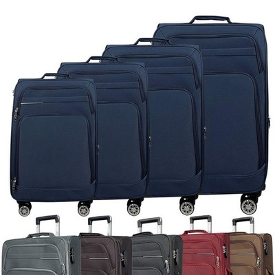 Koffer 3090 Stoffkoffer 4-Rollen Trolley Koffer Reisekoffer Tasche Reisetasche