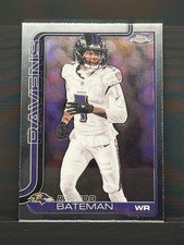 Topps Chrome 2025 Rashod Bateman #21 Baltimore Ravens 2024 Season Football