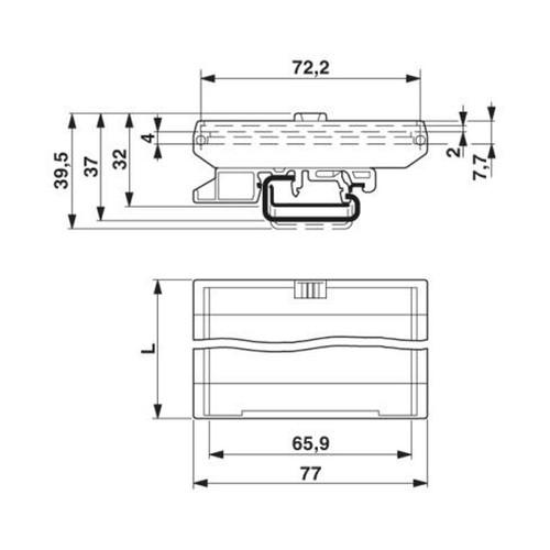 Elemento centrale per contenitore PCB guida DIN 2971535 UMK-BE 11,25 - Picture 2 of 3