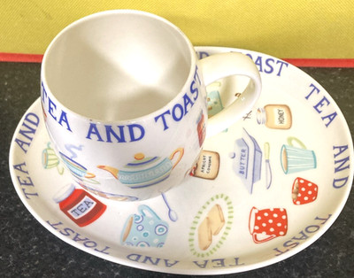 Crown Trent Staffordshire Fine Bone China Snack Teller & Tasse, Tee & Toast.