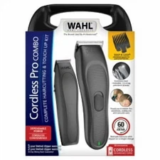 Wahl Cordless Pro Combo Hair Clipper & Touch-Up Trimmer Black 3028040 NEW