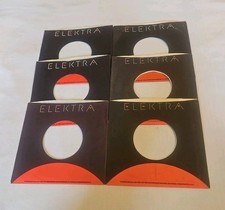 45 RPM 7" RECORD SLEEVES CO. SLEEVE 6 PACK SEE PHOTOS Elektra Records SLV344