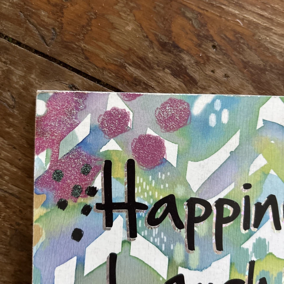 Happiness Laughter & Love Sign Display Board Desktop Shelf Sitter Porch Greeting - Image 2 of 4