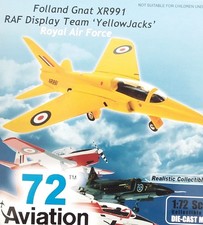 AV72 FOLLAND GNAT XR991  RAF DISPLAY TEAM YELLOW JACKS