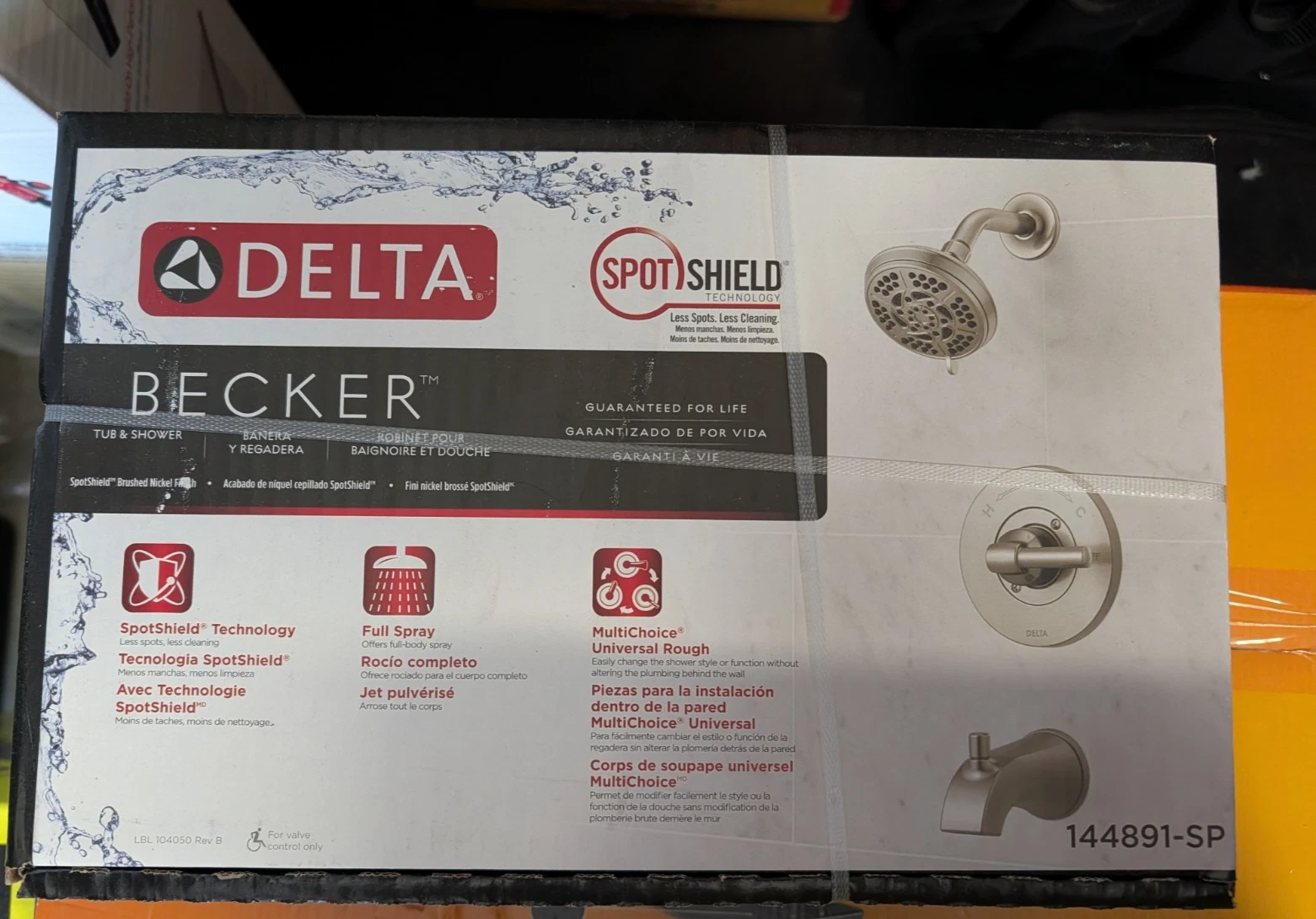Delta Becker Tub & Shower Head Silver - 144891-SP
