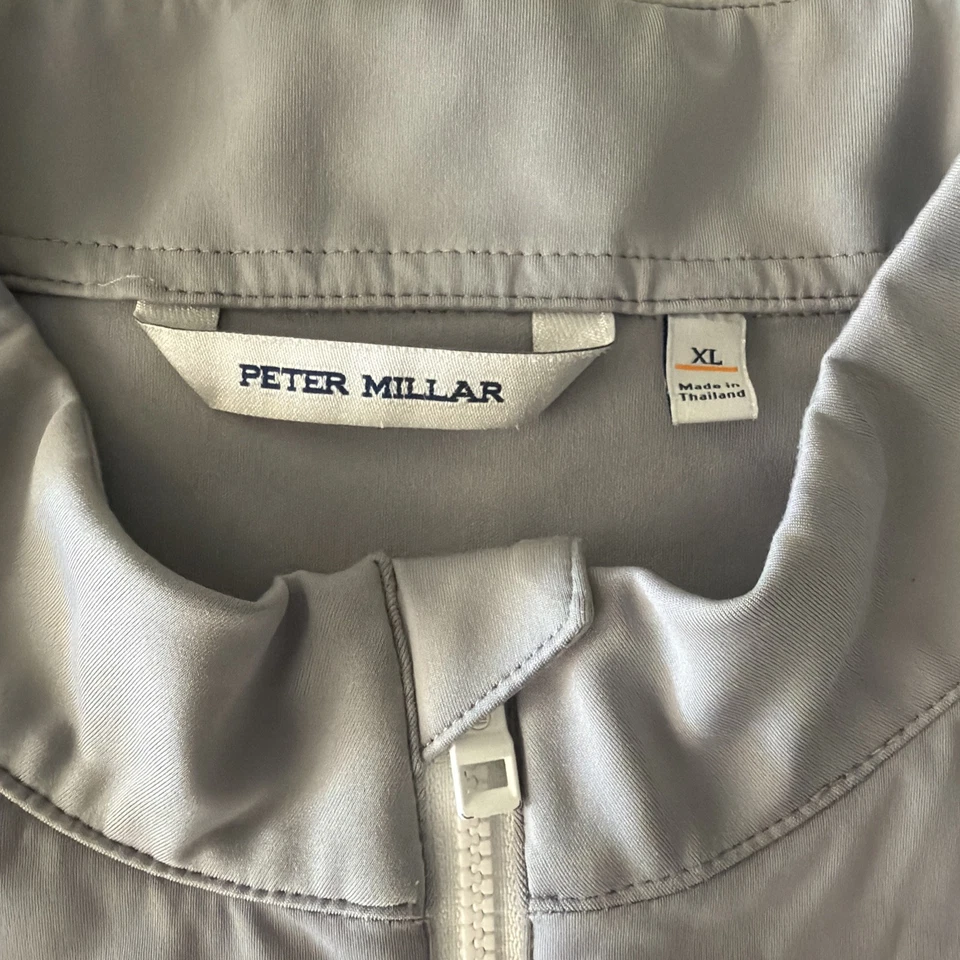 Chaleco Scotty Cameron 1/4 Cremallera Usado en Excelente Condición Peace Surfer Gris Claro Foto 3 de 4