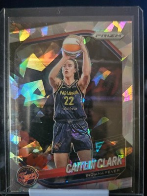 Caitlin Clark 4 Card Lot, Cracked Ice, Crunch Time Press Proof, Base Prizm