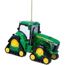 Kurt Adler Plastic Ornament for Christmas Tree, John Deer 8XR Tractor, Green