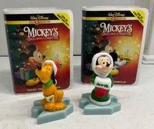 2 MCDONALD'S HAPPY MEAL TOYS MICKEYS ONCE UPON A CHRISTMAS (2000) PLUTO & MINNIE