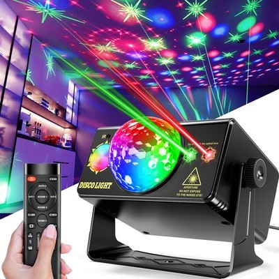 Party Lights DJ Disco Ball & LED Stage Strobe Light with Sound-Activated 10ft US