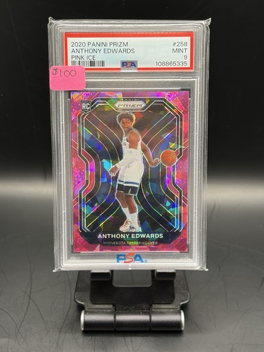 2020-21 Panini Prizm Anthony Edwards #258 Pink Ice Prizm PSA 9 (RC)