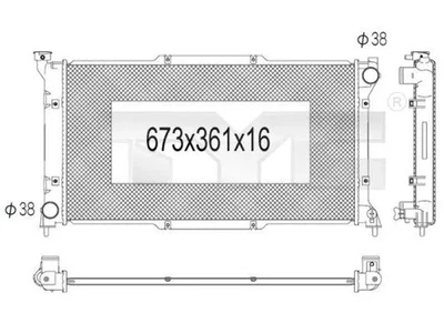Radiateur d'eau Grille de radiateur soudée 734-1003 TYC pour SUBARU LEGACY II - Photo 1/4