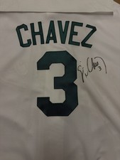 ERIC CHAVEZ autographed Oakland A's jersey