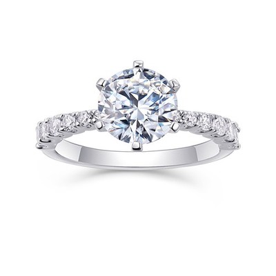 Goddess's Blessing - A Wedding Ring Set With 2-carat Top-quality Moissanite S925