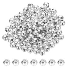 90Pcs 4mm Silver Filled Spacer Beads for Jewelry Making DIY