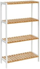 Bamboo Storage Shelf, 4-Tier Shelving Unit, Multifunctional, in the Hallway, Bat