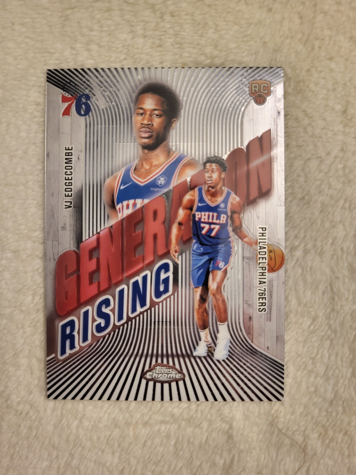 VJ Edgecombe 2025-26 Topps Chrome Basketball Generation Rising #GR-3