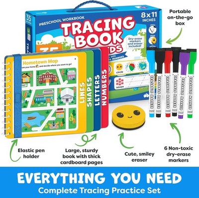 Preschool Learning Activities - Tracing Books for Kids Ages 3-5 - Toddler Handwr