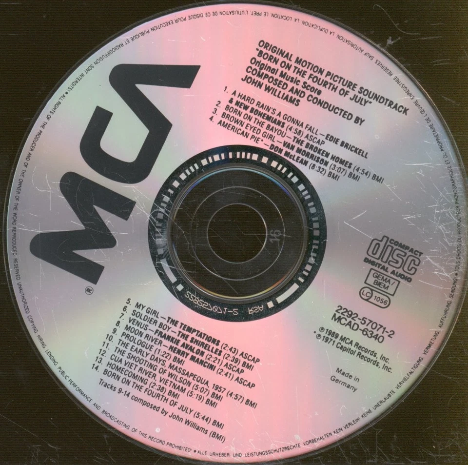 John Williams (Soundtracks) Born On the Fourth of July - Motion Picture - Image 3 of 3