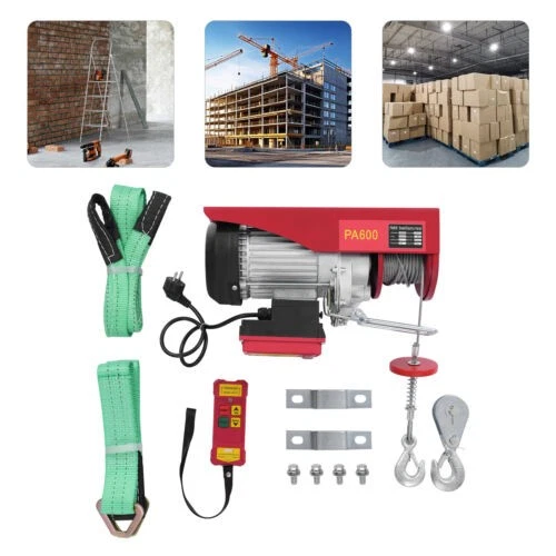 Torno de cable eléctrico polipasto de botella funda de elevación grúa cable radio 220 V 600 kg ITV - Imagen 2 de 4