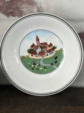 4 Villeroy & Boch DESIGN NAIF Soup/Cereal Bowls Village Chickens Farm 5 1/4"