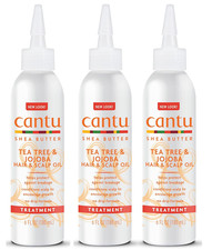 Cantu Tea Tree  Jojoba Hair Oil with Shea Butter,6 floz-FREE SHIPPING-PACK OF 3
